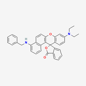 Spiro[12H-benzo[a]xanthene-12,1'(3'H)-isobenzofuran]-3'-one, 9-(diethylamino)-4-[(phenylmethyl)amino]-