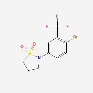 molecular formula C10H9BrF3NO2S B1378394 N-(4-Bromo-3-trifluoromethylphenyl)-1,3-propanesultam CAS No. 1400644-93-0