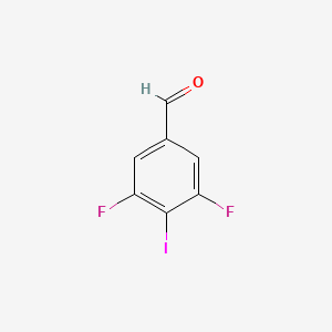 molecular formula C7H3F2IO B1378396 3,5-二氟-4-碘苯甲醛 CAS No. 357166-64-4