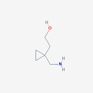 molecular formula C6H13NO B1378400 2-[1-(氨甲基)环丙基]乙醇 CAS No. 1521554-42-6