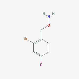 molecular formula C7H7BrFNO B1378401 O-[(2-溴-4-氟苯基)甲基]羟胺 CAS No. 1388036-56-3