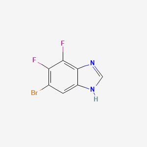 molecular formula C7H3BrF2N2 B1378403 6-溴-4,5-二氟苯并咪唑 CAS No. 1375068-79-3
