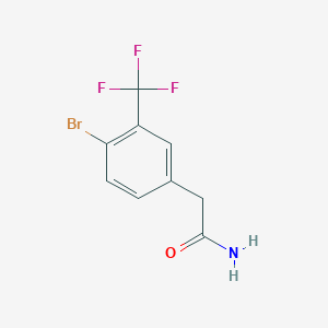 molecular formula C9H7BrF3NO B1378405 2-[4-ブロモ-3-(トリフルオロメチル)フェニル]アセトアミド CAS No. 1437794-64-3