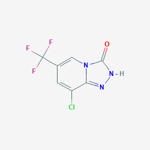 molecular formula C7H3ClF3N3O B1378407 8-氯-6-(三氟甲基)-[1,2,4]三唑并[4,3-a]吡啶-3(2H)-酮 CAS No. 1428532-93-7