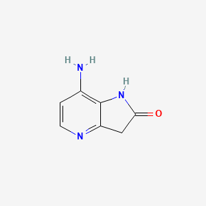 molecular formula C7H7N3O B1378411 7-氨基-4-氮杂-2-氧吲哚 CAS No. 1190319-39-1