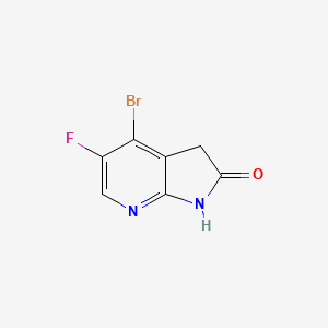 molecular formula C7H4BrFN2O B1378413 4-溴-5-氟-7-氮杂-2-羟吲哚 CAS No. 1190310-50-9
