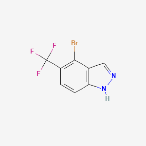 molecular formula C8H4BrF3N2 B1378415 4-溴-5-(三氟甲基)-1H-吲唑 CAS No. 1428234-73-4