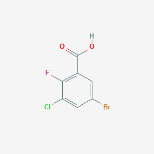 molecular formula C7H3BrClFO2 B1378419 5-溴-3-氯-2-氟苯甲酸 CAS No. 1449008-15-4