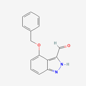 molecular formula C15H12N2O2 B1378420 4-苄氧基吲唑-3-甲醛 CAS No. 900506-25-4