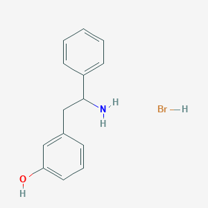 molecular formula C14H16BrNO B1378427 3-(2-氨基-2-苯乙基)苯酚氢溴酸盐 CAS No. 1394041-50-9