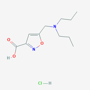 molecular formula C11H19ClN2O3 B1378433 5-[(二丙氨基)甲基]-1,2-恶唑-3-羧酸盐酸盐 CAS No. 1394040-50-6