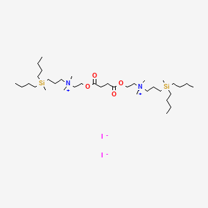 3,8-Dioxa-11-azonia-15-silanonadecan-1-aminium, 15-butyl-N-(3-(dibutylmethylsilyl)propyl)-4,7-dioxo-N,N,11,11,15-pentamethyl-, diiodide