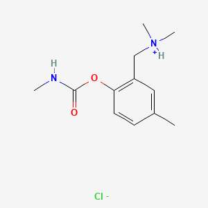 dimethyl-[[5-methyl-2-(methylcarbamoyloxy)phenyl]methyl]azanium;chloride