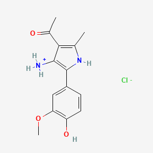 Ethanone, 1-(4-amino-5-(4-hydroxy-3-methoxyphenyl)-2-methyl-1H-pyrrol-3-yl)-, monohydrochloride