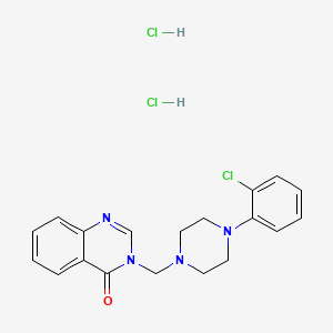 4(3H)-Quinazolinone, 3-(4-(o-chlorophenyl)-1-piperazinylmethyl)-, dihydrochloride