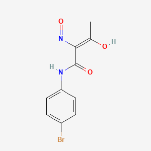 molecular formula C10H9BrN2O3 B13784504 N-(4-Bromo-phenyl)-2-hydroxyimino-3-oxo-butyramide 