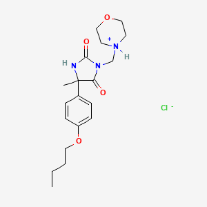 3-(Morpholinomethyl)-5-(p-butoxyphenyl)-5-methylhydantoin hydrochloride