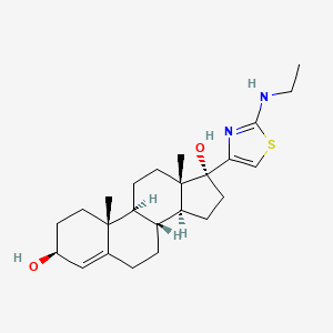 17-beta-(2-(Ethylamino)-4-thiazolyl)androst-4-ene-3-beta,17-alpha-diol