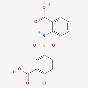 Benzoic acid, 5-[[(2-carboxyphenyl)amino]sulfonyl]-2-chloro-