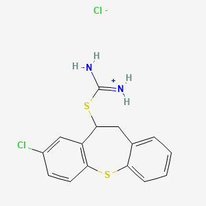 S-(8-Chloro-10,11-dihydrodibenzo(b,f)thiepin-10-yl)isothiuronium chloride monohydrate