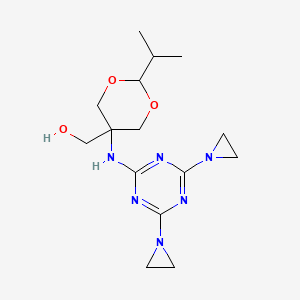 1,3-Dioxane-5-methanol, 5-((4,6-bis(1-aziridinyl)-1,3,5-triazin-2-yl)amino)-2-(1-methylethyl)-