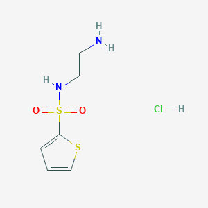 molecular formula C6H11ClN2O2S2 B1378461 N-(2-aminoethyl)thiophene-2-sulfonamide hydrochloride CAS No. 1423032-29-4