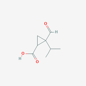 2-Formyl-2-(propan-2-yl)cyclopropane-1-carboxylic acid