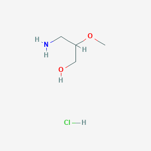 molecular formula C4H12ClNO2 B1378463 3-Amino-2-methoxypropan-1-ol hydrochloride CAS No. 1423028-88-9