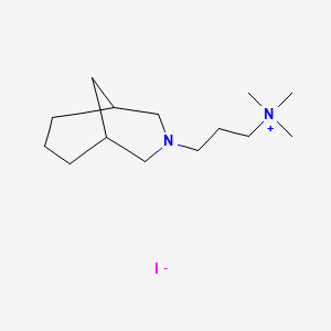 molecular formula C14H29IN2 B13784636 3-Azabicyclo(3.3.1)nonane, 3-(3-(trimethylammonio)propyl)-, iodide CAS No. 64048-61-9