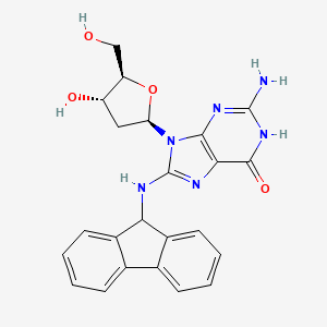 2-amino-8-(9H-fluoren-9-ylamino)-9-[(2R,4S,5R)-4-hydroxy-5-(hydroxymethyl)oxolan-2-yl]-1H-purin-6-one