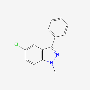 molecular formula C14H11ClN2 B13784673 5-Chloro-1-methyl-3-phenyl-1H-indazole 