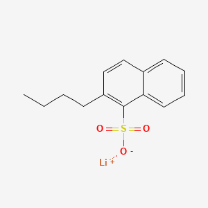 molecular formula C14H15LiO3S B13784681 Lithium butylnaphthalenesulfonate 