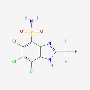 4-Benzimidazolesulfonamide, 5,6,7-trichloro-2-(trifluoromethyl)-