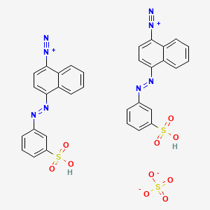 4-[(3-sulfophenyl)diazenyl]naphthalene-1-diazonium;sulfate