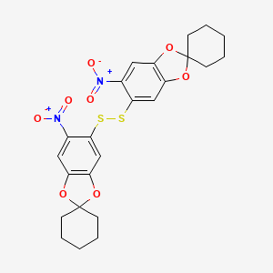 Spiro[1,3-benzodioxole-2,1'-cyclohexane], 5,5''-dithiobis[6-nitro-