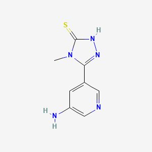 B1378478 5-(5-aminopyridin-3-yl)-4-methyl-4H-1,2,4-triazole-3-thiol CAS No. 1423031-18-8