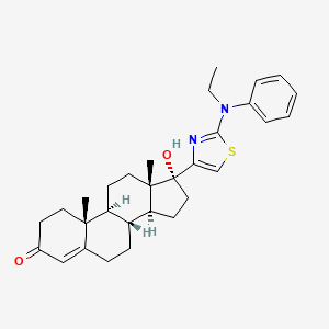 17-beta-(2-(N-Ethylanilino)-4-thiazolyl)-17-alpha-hydroxyandrost-4-en-3-one