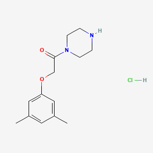 molecular formula C14H21ClN2O2 B1378479 2-(3,5-Dimethylphenoxy)-1-(piperazin-1-yl)ethan-1-one hydrochloride CAS No. 1423033-22-0