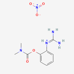 molecular formula C10H15N5O5 B13784790 diaminomethylidene-[2-(dimethylcarbamoyloxy)phenyl]azanium;nitrate CAS No. 67049-89-2