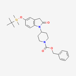 Benzyl 4-(5-((tert-butyldimethylsilyl)oxy)-2-oxoindolin-1-YL)piperidine-1-carboxylate