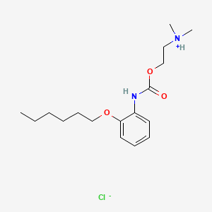 B13784858 2-(Dimethylamino)ethyl o-(hexyloxy)carbanilate hydrochloride CAS No. 68097-60-9