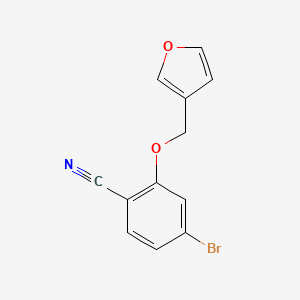 molecular formula C12H8BrNO2 B1378499 4-Bromo-2-(furan-3-ylmethoxy)benzonitrile CAS No. 1597781-25-3