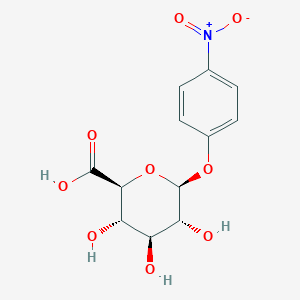 molecular formula C12H13NO9 B013785 4-硝基苯基 β-D-葡萄糖吡喃糖醛酸 CAS No. 10344-94-2