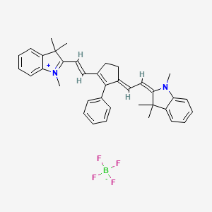 1,3,3-Trimethyl-2-((E)-2-(2-phenyl-3-[(E)-2-(1,3,3-trimethyl-1,3-dihydro-2H-indol-2-ylidene)ethylidene]-1-cyclopenten-1-YL)ethenyl)-3H-indolium tetrafluoroborate