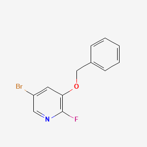 molecular formula C12H9BrFNO B1378504 3-苄氧基-5-溴-2-氟吡啶 CAS No. 1428532-92-6