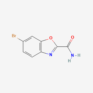 molecular formula C8H5BrN2O2 B1378505 6-Bromo-benzooxazole-2-carboxylic acid amide CAS No. 954239-70-4