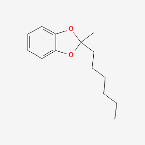 molecular formula C14H20O2 B13785058 2-Hexyl-2-methyl-1,3-benzodioxole CAS No. 68298-48-6