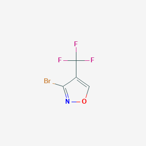 molecular formula C4HBrF3NO B1378506 3-Bromo-4-trifluoromethyl-isoxazole CAS No. 1824298-81-8