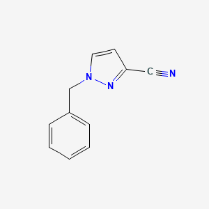 molecular formula C11H9N3 B1378510 1-Benzylpyrazole-3-carbonitrile CAS No. 1427475-28-2