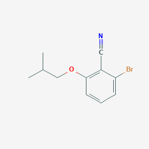 molecular formula C11H12BrNO B1378520 2-Bromo-6-isobutoxybenzonitrile CAS No. 1365272-63-4
